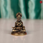 Brass  Miniature Annapurna Devi Idol - 2.5cm | Antique Finish | Spiritual Idol for Temple & Home Decor