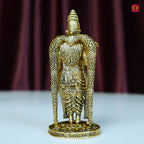 Brass Meenakshi Deviji Idol -8cm | Golden Finish | Spritual use for Home, Temple & Car Dashboard Decor