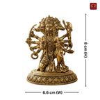 Brass Panchmukhi Hanuman Idol -8cm | Golden Finish | Spritual use for Home, Temple & Car Dashboard Decor