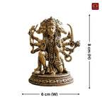 Brass Panchmukhi Hanuman Idol - 8cm | Antique Finish | Spritual use for Home, Temple & Car Dashboard Decor