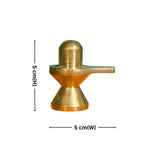 Brass Shivling Idol – 5 cm | Superfine Finish | Handcrafted by Artisans | Perfect for Temple, Home Decor & Car Dashboard