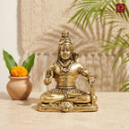 Brass Shiv Ji Idol - 8 cm | Antique Finish | Spiritual use for Temple, Home & Car Decor