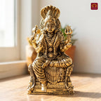 Brass Kurmuri Mariamman Idol – 6 cm | Golden Finish | Spiritual Use for Home, Temple & Car Dashboard Decor