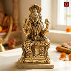 Brass Kurmuri Mariamman Idol – 7.5 cm | Golden Finish | Spiritual Use for Home, Temple & Car Dashboard Decor