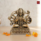 Brass Panchmukhi Hanuman Idol -4.5cm | Golden Finish | Spritual use for Home, Temple & Car Dashboard Decor