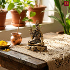 Brass Shiv Ji Idol - 5 cm | Antique Finish | Spiritual use for Temple, Home & Car Decor