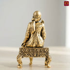 Brass Saibaba Idol - 6.5cm | Golden Finish | Spritual use for Home, Temple & Car dashboard Decor