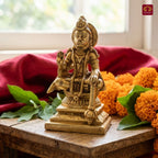Shree Hanuman Ji Brass Idol | Handcrafted for Worship & Decor | Temple, Office & Vehicle Decor
