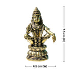 Ayyappan Swami Ji Idol - 7.5cm | Antique Finish | Handcrafted Idol for Temple, Home & Car Dashboard