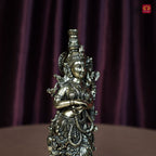 Brass Radha Rani Idol - 15cm | Antique Finish | Handcrafted Artwork | Home & Office Decor | Ideal for Gifting & Spiritual Blessings