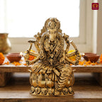 Brass Varahi Mata Idol - 5cm | Golden Finish | Spritual use for Home, Temple & Car dashboard Decor