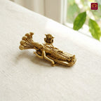 Brass Padmanabha Swamy Idol(Shesha-Shayi Lord Vishnu) - 5cm | Antique Finish | Spiritual Idol for Temple, Home & Car Dashboard Decor