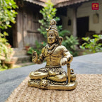 Brass Shiv Ji Idol - 8 cm | Antique Finish | Spiritual use for Temple, Home & Car Decor