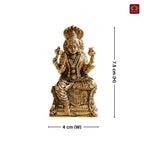Brass Kurmuri Mariamman Idol – 7.5 cm | Golden Finish | Spiritual Use for Home, Temple & Car Dashboard Decor