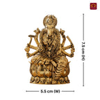 Brass Varahi Mata Idol – 7.5 cm | Golden Finish | Spiritual Idol for Home Temple, Office & Car Dashboard