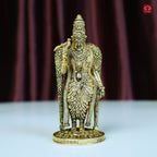Brass Meenakshi Deviji Idol -8cm | Golden Finish | Spritual use for Home, Temple & Car Dashboard Decor