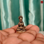 Brass  Miniature Annapurna Devi Idol - 2.5cm | Antique Finish | Spiritual Idol for Temple & Home Decor