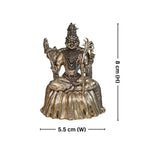 Brass Rajrajeshwari Deviji Idol - 8cm | Antique Finish | Religious Idol for Home, Temple & Car Dashboard Decor