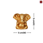 Brass Appu Ganesha Idol – 5 cm | Sitting Position | Antique Golden Finish | Handcrafted Decor for Temple, Home & Festival Use