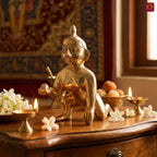 Handcrafted Laddu Gopal Brass Idol - 10cm | Superfine Finish | For Pooja, Temple & Car Dashboard Decor