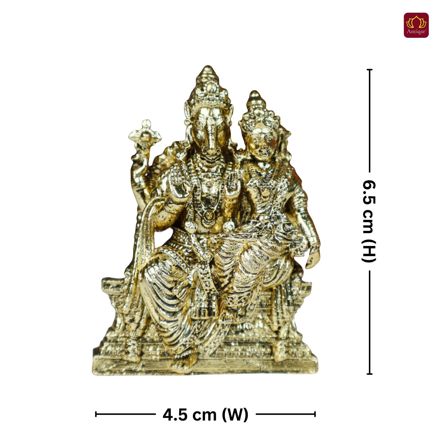 Brass Varah Laxmi Ji Idol – 6.5 cm | Golden Finish | Spiritual Idol for Home, Office, Workshop, Temple & Car Dashboard Decor