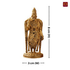 Brass Meenakshi Deviji Idol -8cm | Golden Finish | Spritual use for Home, Temple & Car Dashboard Decor