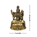 Brass Rajrajeshwari Deviji Idol -10cm | Antique Finish | Religious Idol for Home, Temple & Car Dashboard Decor