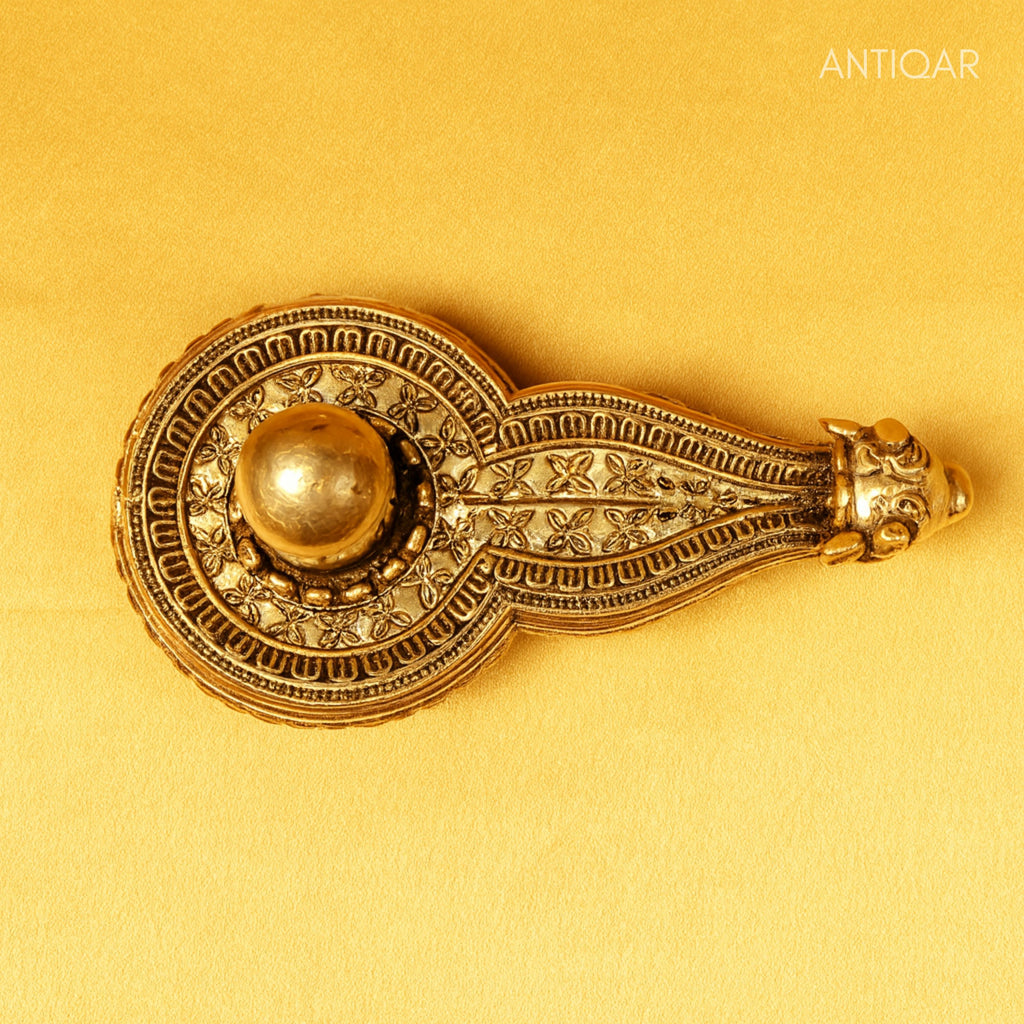 Brass Shivling with Detachable Sheshnaag –6 cm | Antique Finish | Spiritual Idol for Temple & Home Decor
