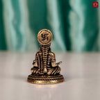 Brass  Miniature Annapurna Devi Idol - 2.5cm | Antique Finish | Spiritual Idol for Temple & Home Decor