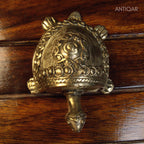 Dhokra Art Brass Turtle – 3 cm | Golden Antique Finish | Tribal Handcrafted Showpiece for Temple, Home & Table Decor