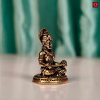 Brass  Miniature Annapurna Devi Idol - 2.5cm | Antique Finish | Spiritual Idol for Temple & Home Decor