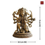 Brass Panchmukhi Hanuman Idol - 9cm | Antique Finish | Spritual use for Home, Temple & Car Dashboard Decor