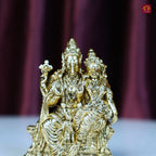 Brass Varah Laxmi Ji Idol – 6.5 cm | Golden Finish | Spiritual Idol for Home, Office, Workshop, Temple & Car Dashboard Decor
