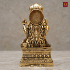 Brass Kurmuri Mariamman Idol – 10 cm | Golden Finish | Spiritual Use for Home, Temple & Car Dashboard Decor