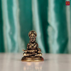 Brass  Miniature Annapurna Devi Idol - 2.5cm | Antique Finish | Spiritual Idol for Temple & Home Decor
