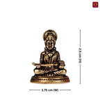 Brass  Miniature Annapurna Devi Idol - 2.5cm | Antique Finish | Spiritual Idol for Temple & Home Decor
