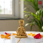 Brass Annapurna Devi Idol - 6cm | Antique Golden Finish | Spiritual Idol for Temple & Home Decor
