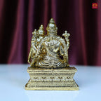 Brass Varah Laxmi Ji Idol – 6.5 cm | Golden Finish | Spiritual Idol for Home, Office, Workshop, Temple & Car Dashboard Decor