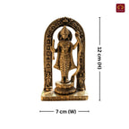 Shree Ram Ji Brass Idol – 16 cm | Antique Finish | Inspired by Ayodhya Ram Mandir | For Temple, Table & Car Dashboard Decor