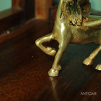 Brass Flying Horse Showpiece – 9.5 cm | Antique Golden Finish | Handcrafted Figurine for Home & Table Decor