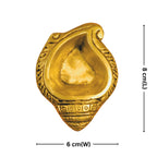 Brass Shankh Shape Diya – 2.5 cm | Antique Golden Finish | Handcrafted Pooja diya for Temple, Home & Festival Decor