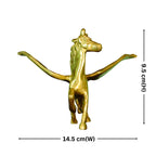 Brass Flying Horse Showpiece – 9.5 cm | Antique Golden Finish | Handcrafted Figurine for Home & Table Decor
