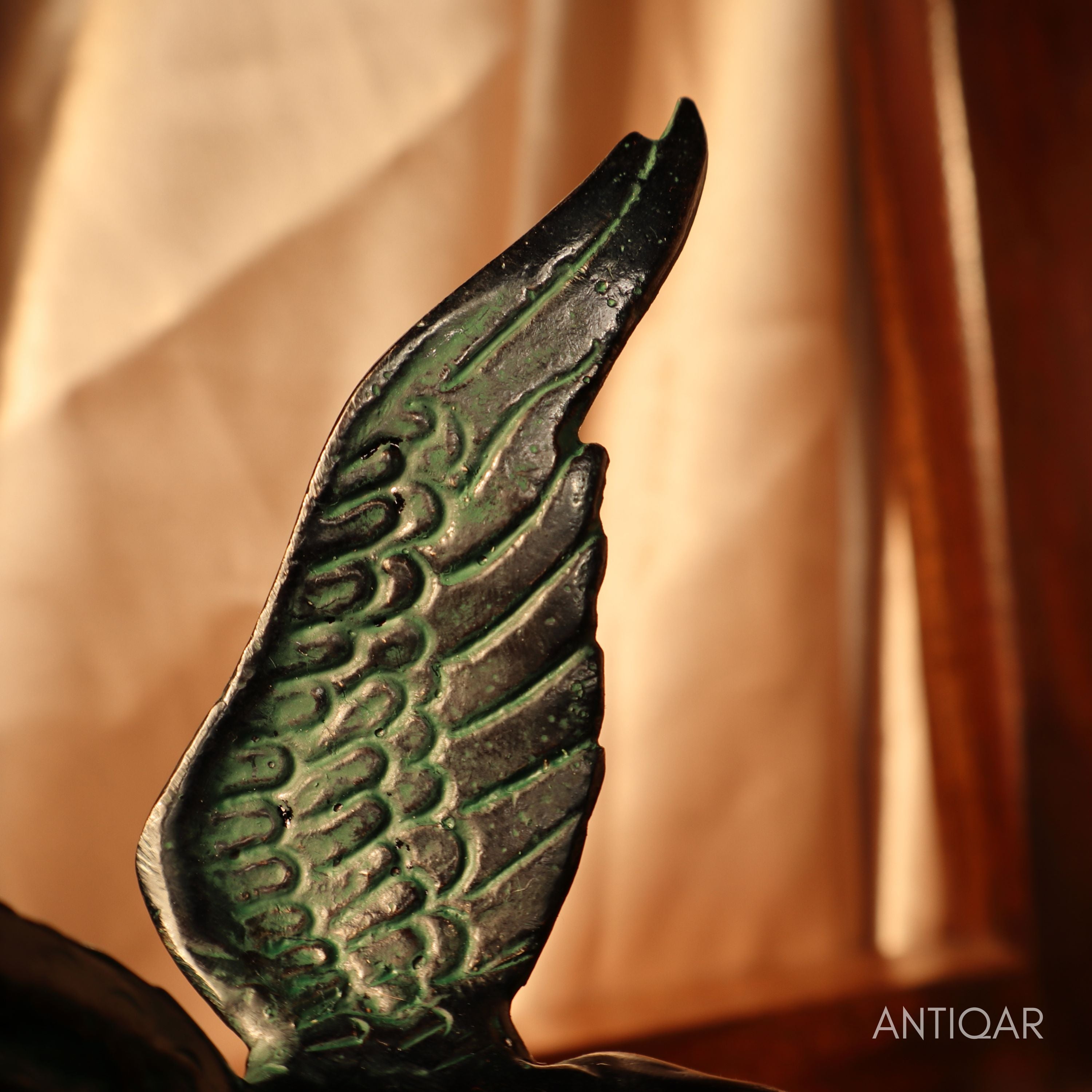 Brass Flying Horse Showpiece – 9.5 cm | Black Green Patina Finish | Handcrafted Figurine for Home & Table Decor