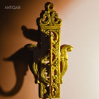 Brass Parrot Wall Hanging – 24 cm | Ethnic Design in Antique Golden Finish | Handcrafted Decor for Temple, Home & Wall