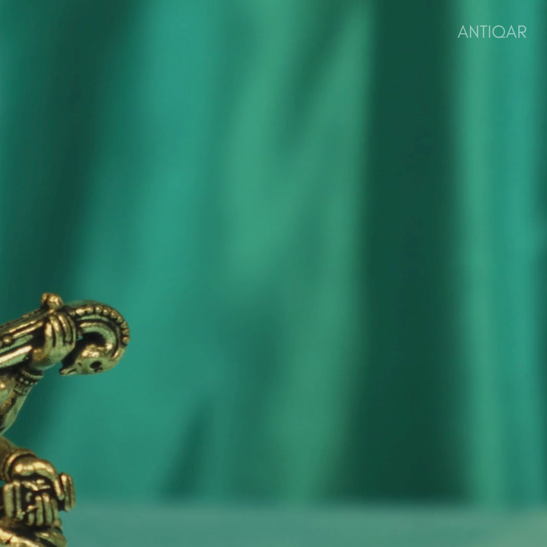 Brass Saraswati Idol - 6.5cm | Antique Finish | Spritual use for Home,Temple & Car Dashboard Decor