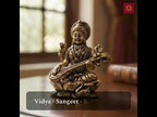 Brass Miniature Saraswati Ji Idol - 3cm | Antique Finish | Spritual use for Home, Temple & Car Dashboard Decor