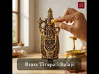 Brass Tirupathi Balaji Idol -11.5cm | Golden Finish | Handcrafted Idol for Temple, Home & Car Dashboard